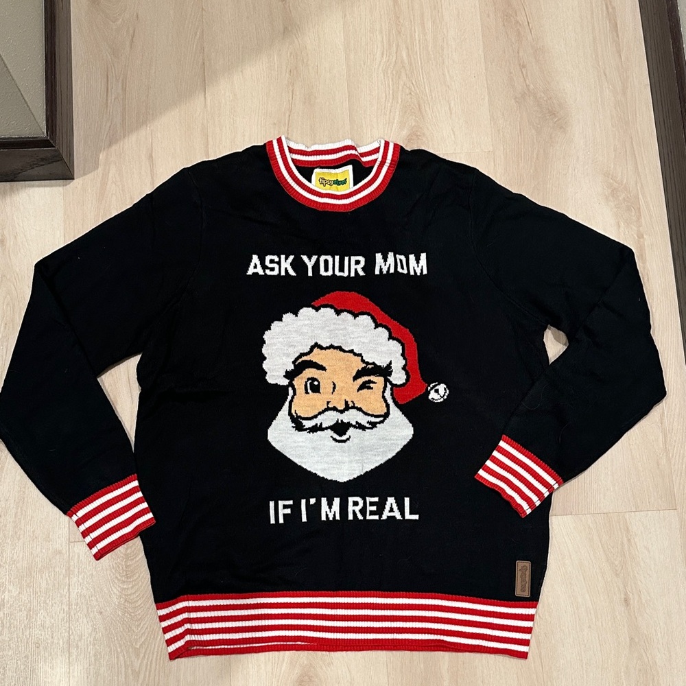 Tipsy Elves Black Santa Crewneck Sweater